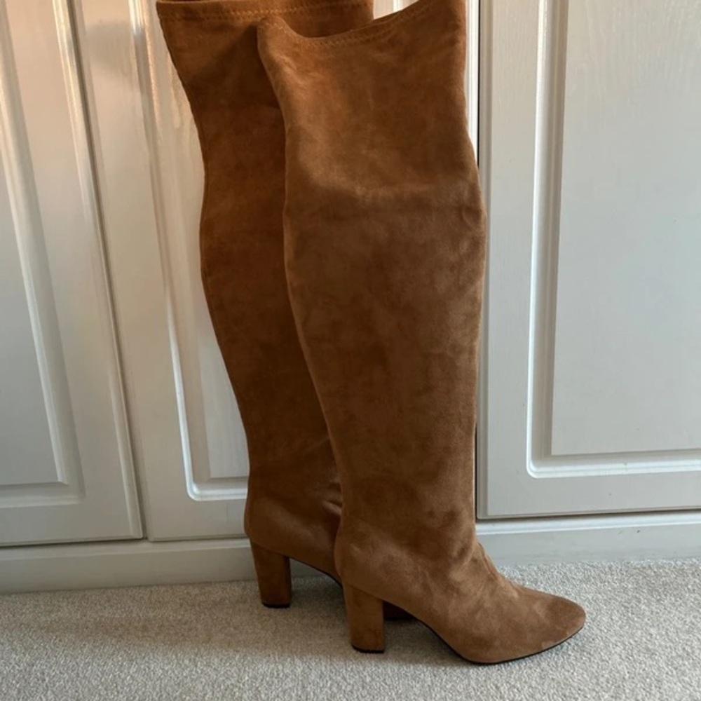 SHEIN Brown Suede Heeled Boots